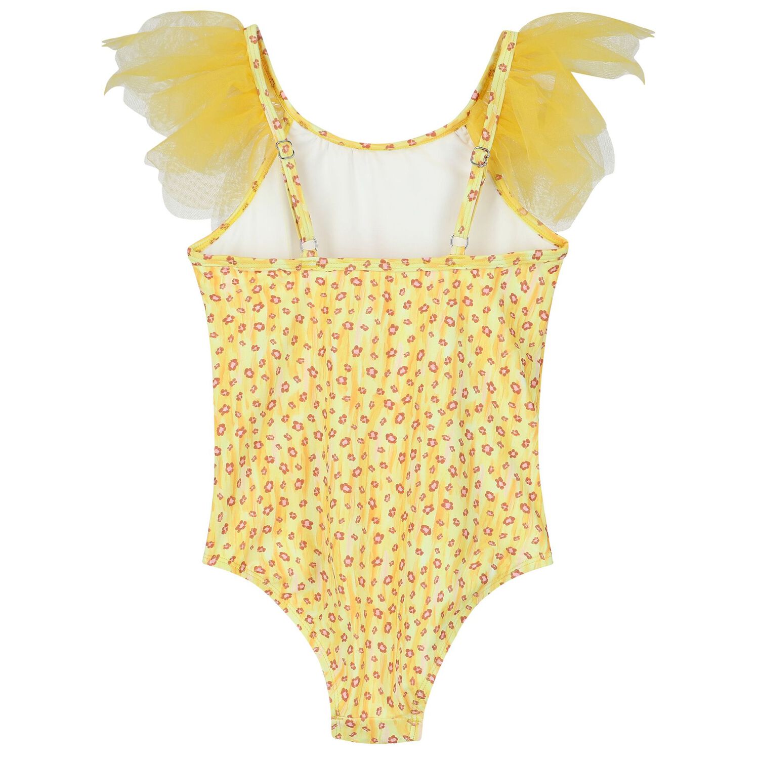 Girls Yellow Tulle Swimsuit, 1, hi-res image number null