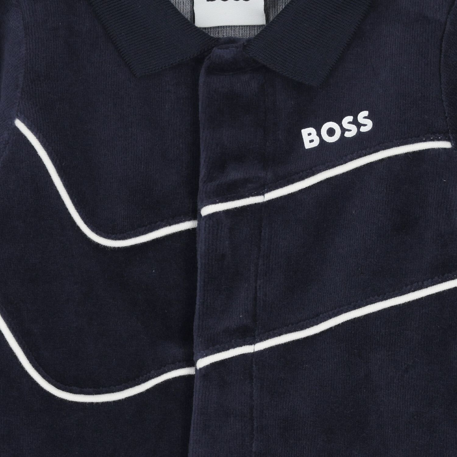 Baby Boys Navy Blue Logo Babygrow, 2, hi-res