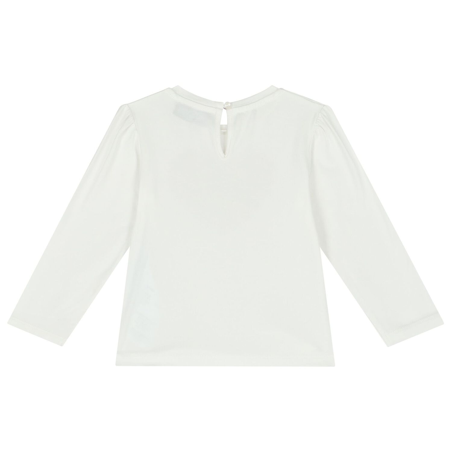 طقم تنورة بنات بشعار تيدى والقلوب باللون العاجى, 1, hi-res