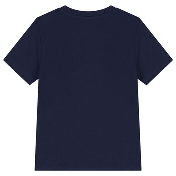 Boys Navy Blue Logo T-Shirt 