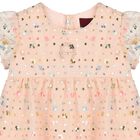 فستان بنات بالشعار باللون الوردي , 2, hi-res