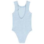 Girls Blue Crinkle Swimsuit, 7, hi-res