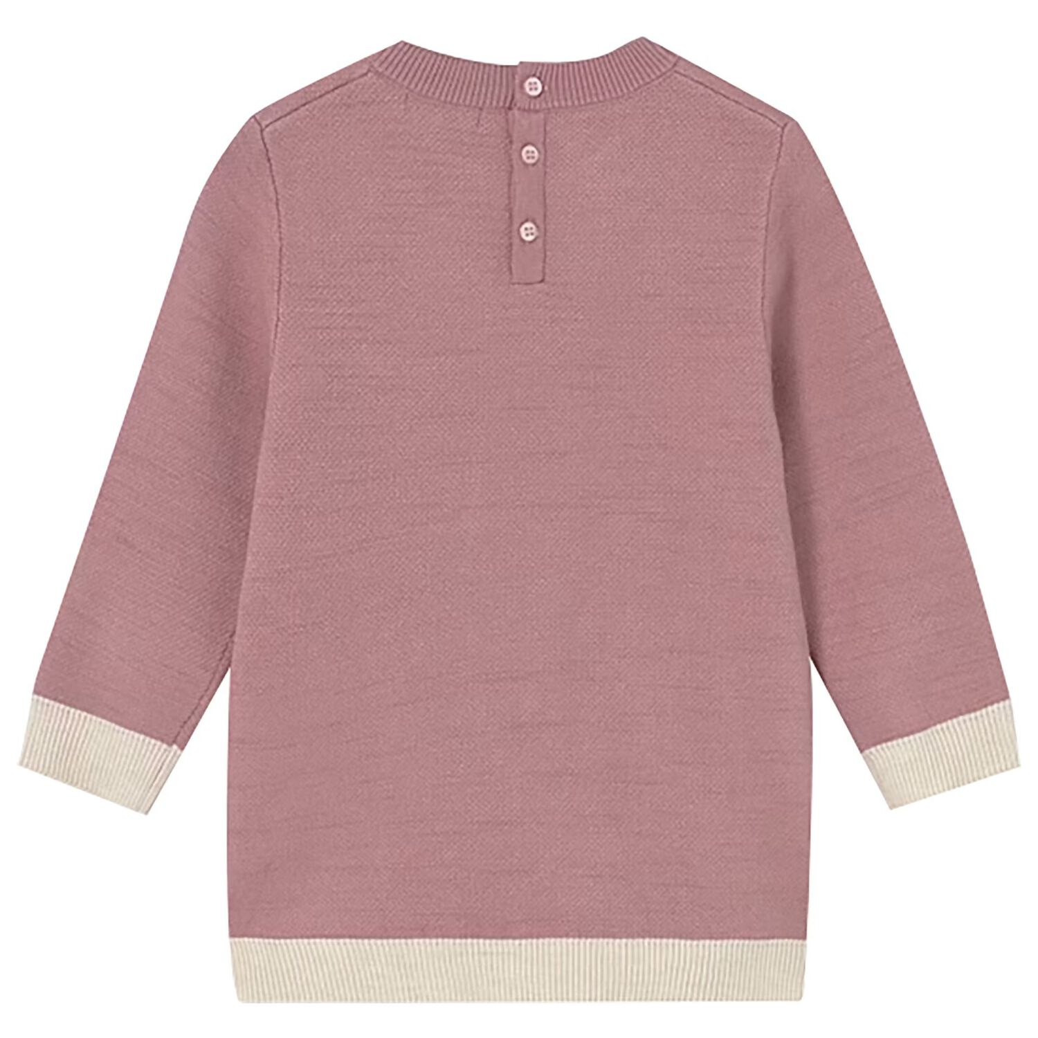 فستان محبوك على شكل دب وردي للفتيات الصغيرات, 1, hi-res image number null