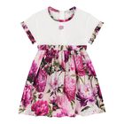 Baby Girls White & Pink Peony Dress Set, 1, hi-res