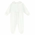 Baby Girls White & Gold Babygrow, 1, hi-res