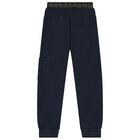 بنطلون أولاد رياضي بالشعار باللون   الكحلي, 1, hi-res