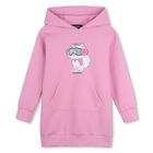 Girls Pink Choupette Hooded Dress, 1, hi-res