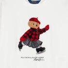 Girls Ivory Polo Bear Sweatshirt, 1, hi-res