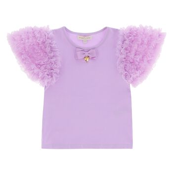 Girls Lilac Tulle Top