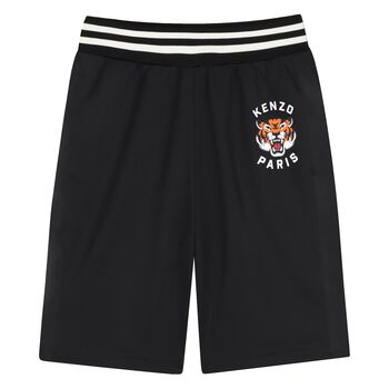 Boys Black Tiger Logo Shorts