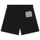 Boys Black Logo Shorts, 2, hi-res