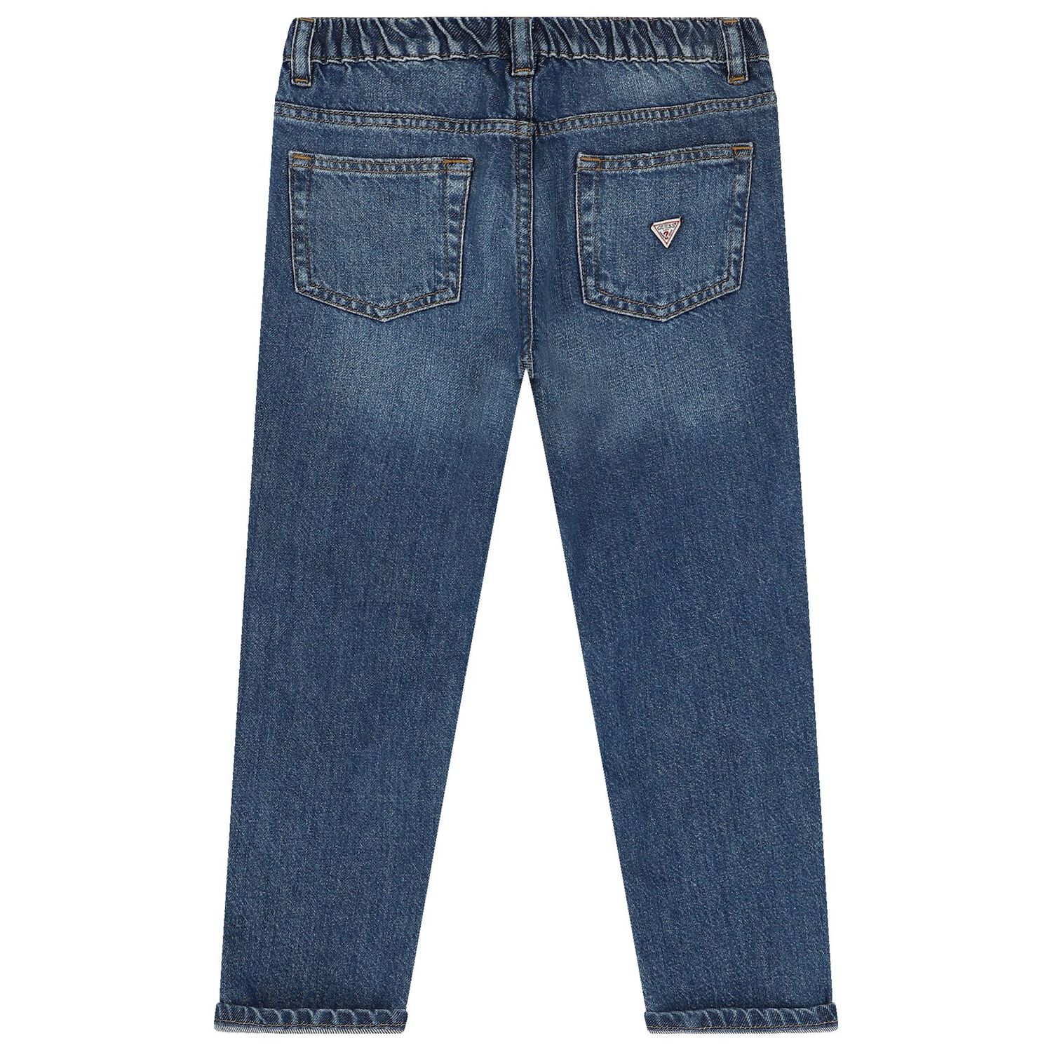 Boys Blue Denim Logo Jeans, 1, hi-res image number null