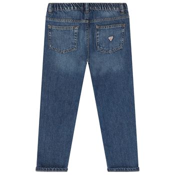 Boys Blue Denim Logo Jeans