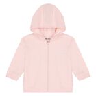 Baby Girls Pink & White Elephant Logo Tracksuit Set, 1, hi-res