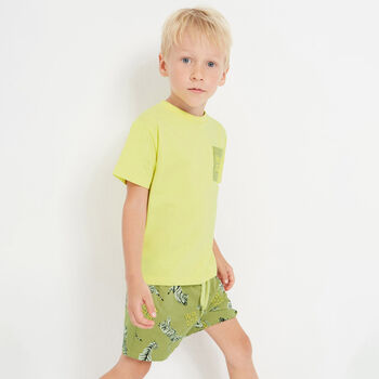 Boys Yellow & Green Pyjamas Set