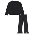 Girls Black Logo Leggings Set, 1, hi-res