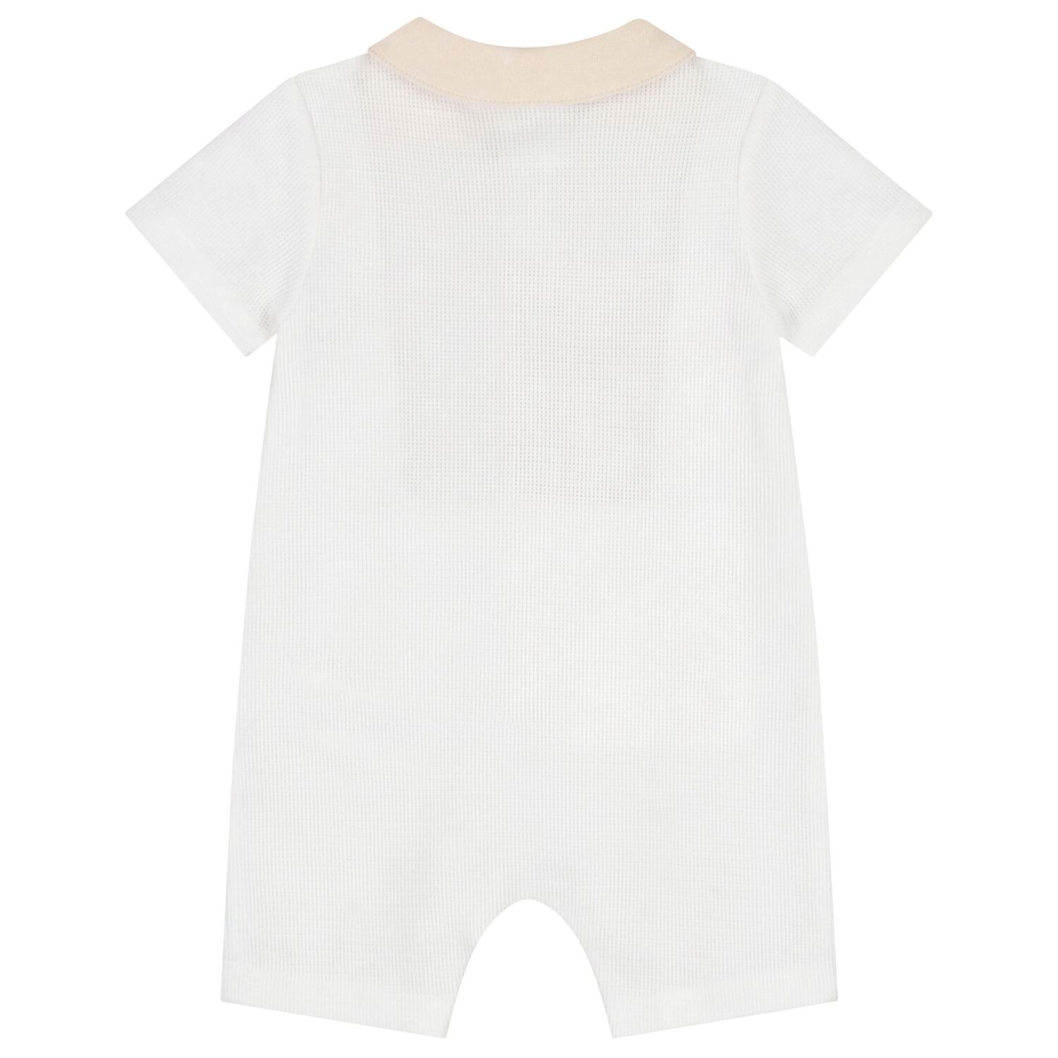 Baby Boys White & Beige Romper, 2, hi-res