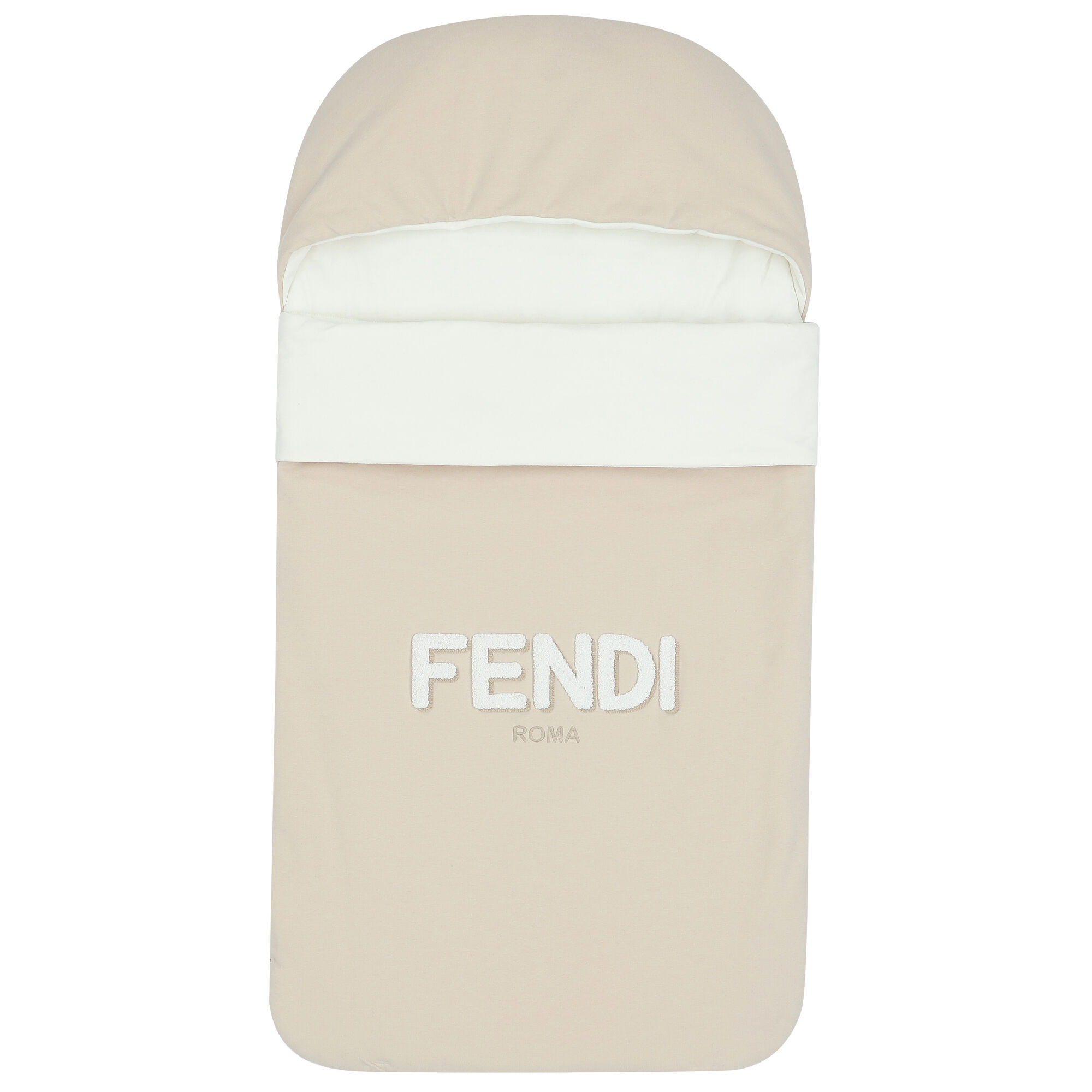 Fendi Beige Logo Baby Nest Junior Couture QA