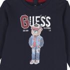 Baby Boys Navy Blue Teddy Bear Logo Long Sleeve Top, 4, hi-res