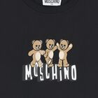 Boys Black Teddy Bear Logo T-Shirt, 5, hi-res
