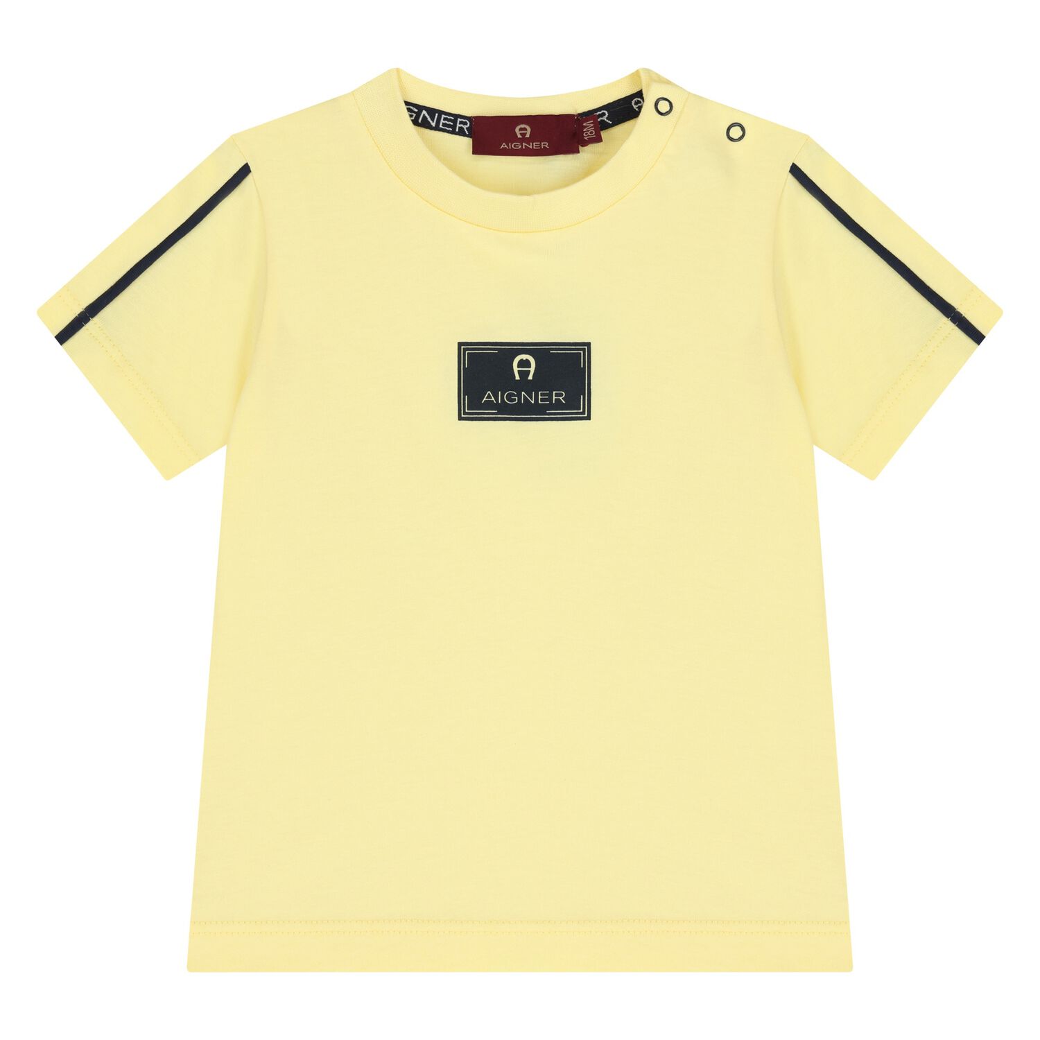 Younger Boys Yellow Logo T-Shirt, 2, hi-res