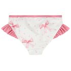 Girls White & Pink Bow Bikini, 1, hi-res