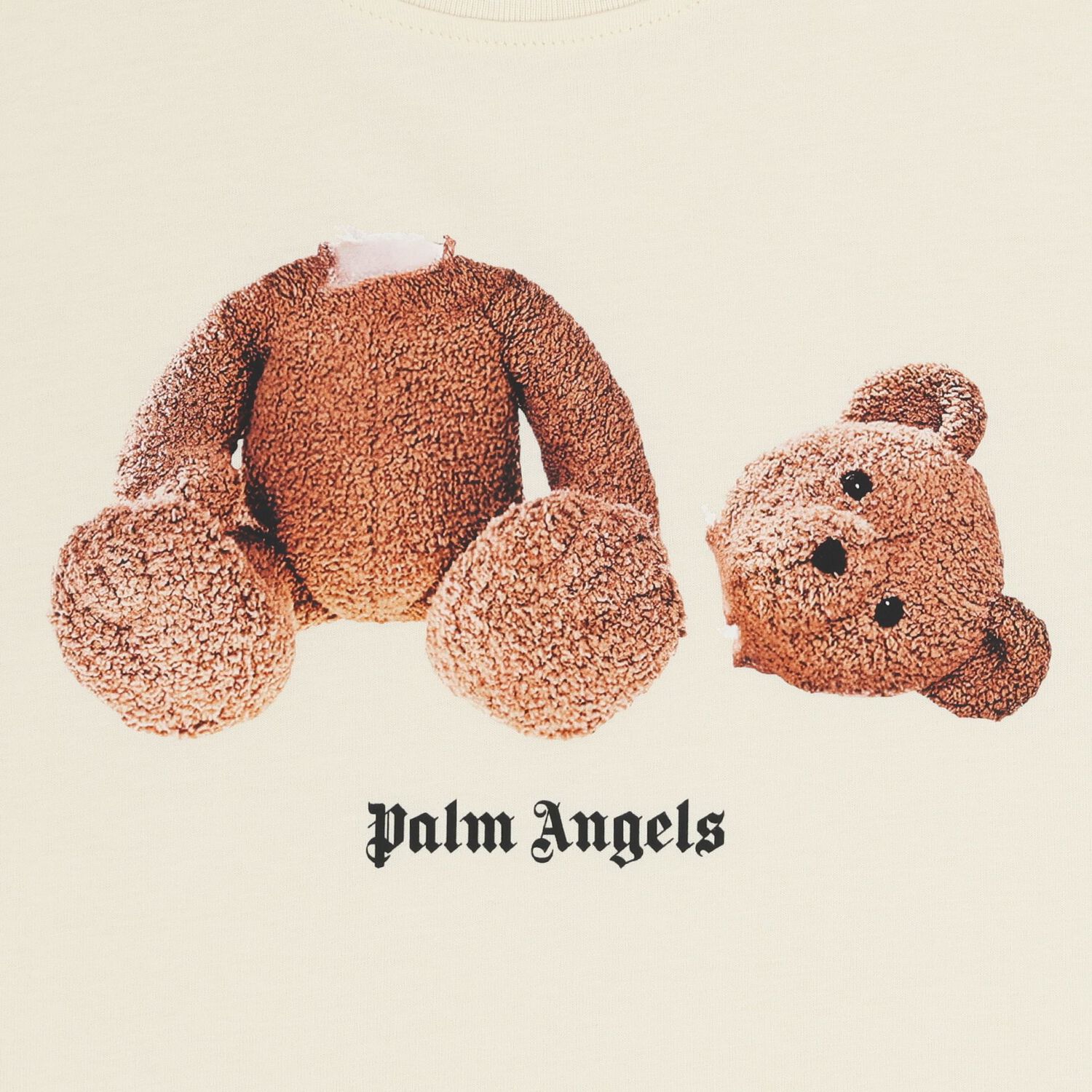 Girls Ivory Teddy Bear Logo T-Shirt, 1, hi-res