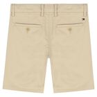 Boys Beige Chino Shorts, 1, hi-res