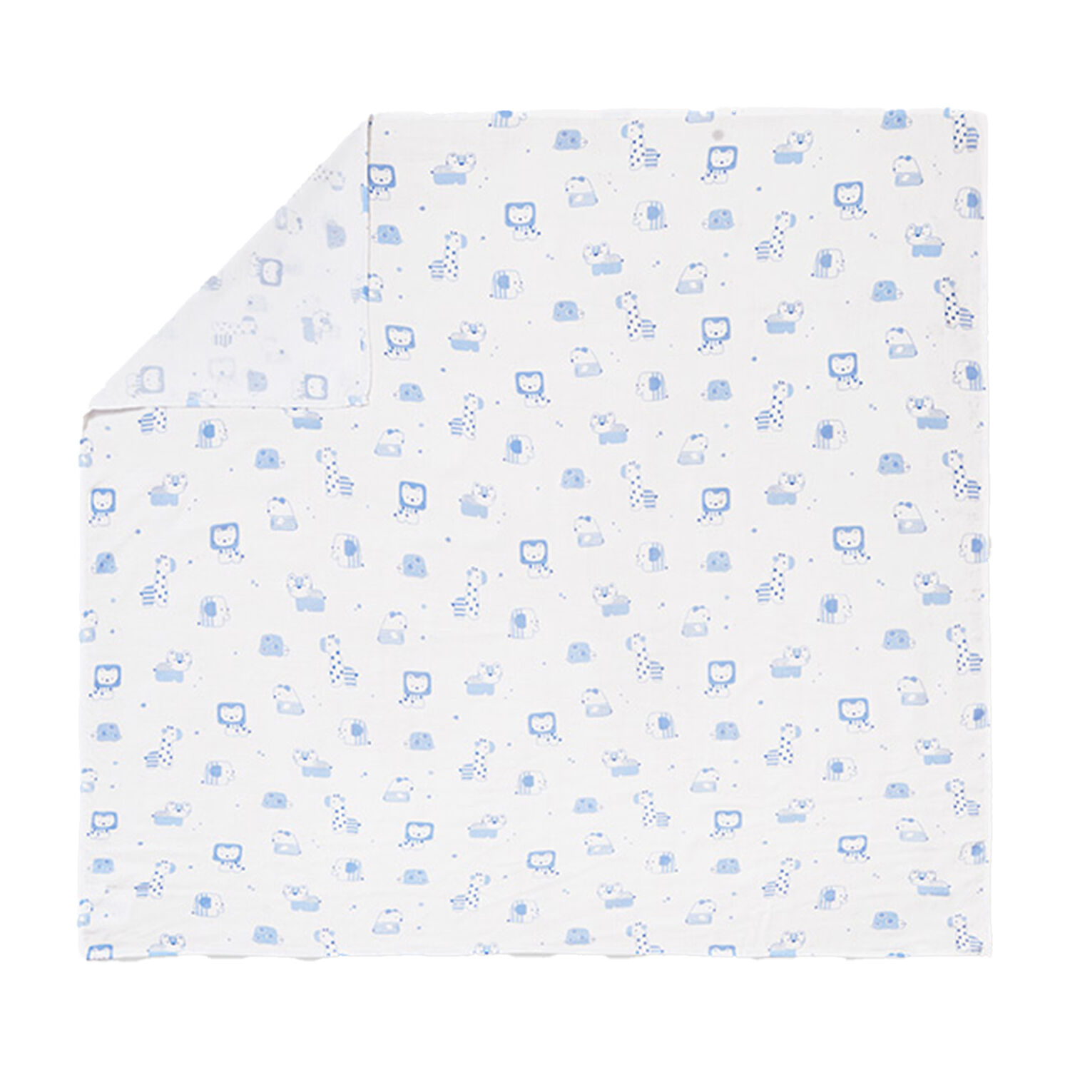Baby Boys White & Blue Muslin, 2, hi-res image number null