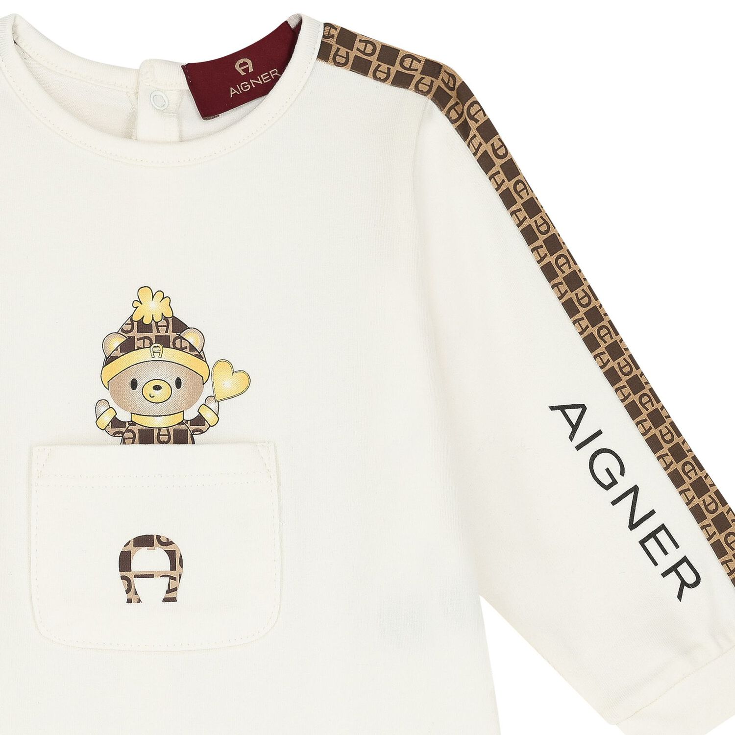 Ivory Logo Teddy Bear Babygrow, 1, hi-res image number null