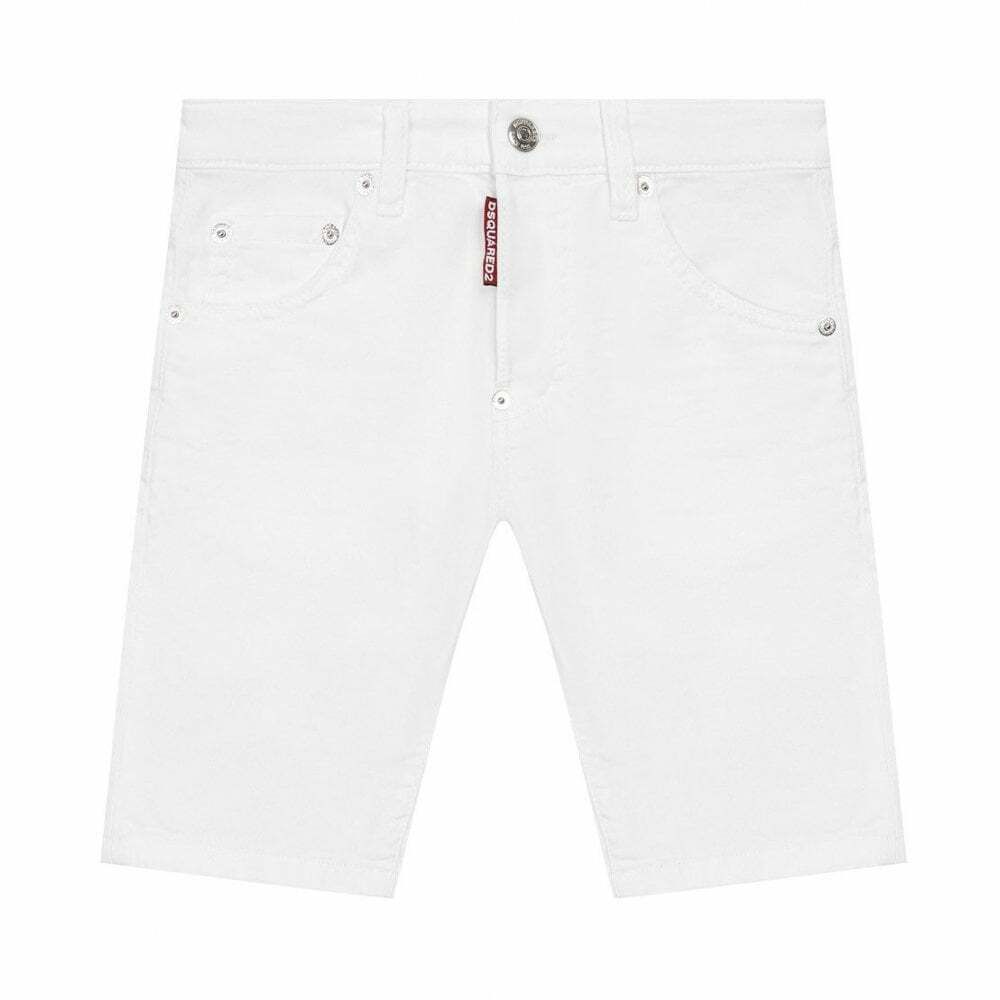 Dsquared2 Girls White Denim Shorts 