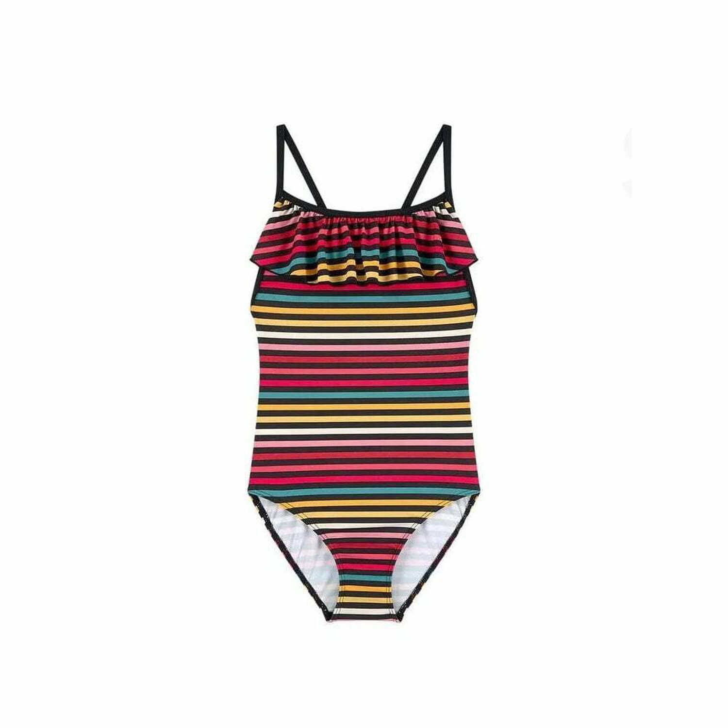 Girls Caro Striped Swimsuit, 1, hi-res image number null