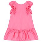 فستان بنات مكشكش باللون الوردي, 1, hi-res