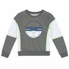 Boys Grey & White Logo Sweatshirt, 1, hi-res