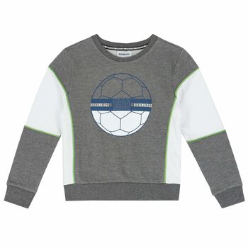 Boys Grey & White Logo Sweatshirt