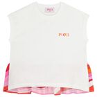 Girls White Logo Iride T-Shirt, 1, hi-res