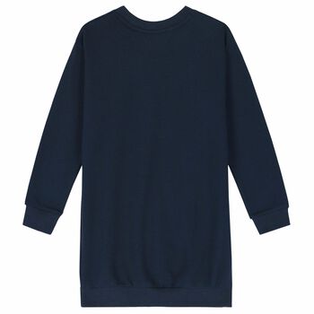 Girls Navy Logo Dress
