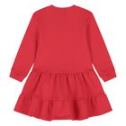 Younger Girls Red Popcorn Logo Dress, 1, hi-res