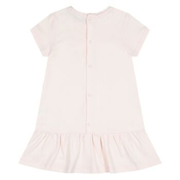 Younger Girls Pink Bag Logo Dress