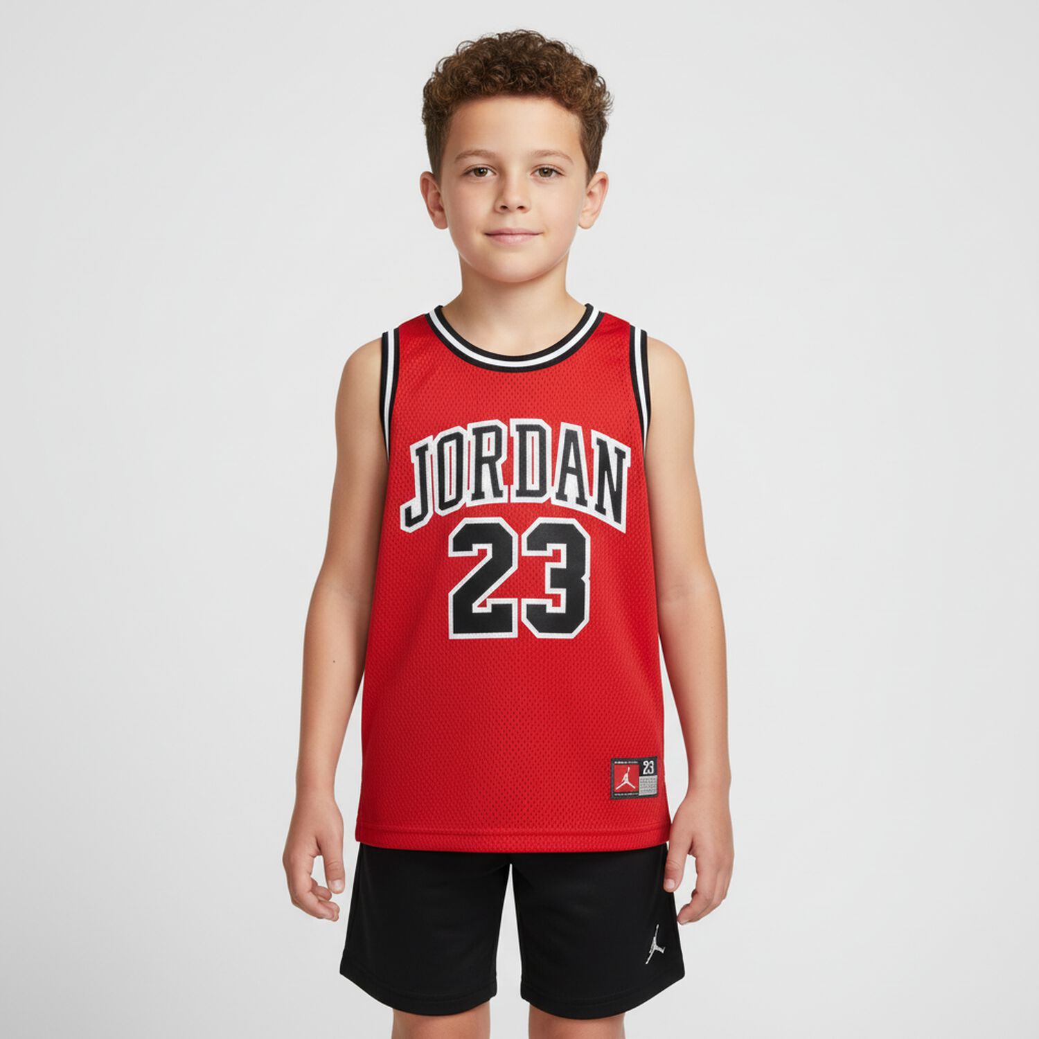 Boys Red Jordan Jersey Top, 1, hi-res