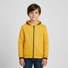 Boys Yellow Logo Zip Up Top, 2, hi-res