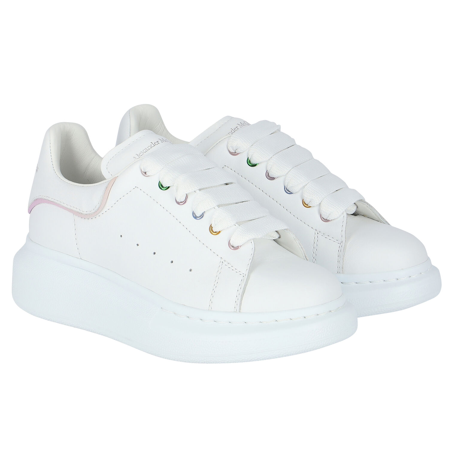 Girls White Logo Trainers, 1, hi-res image number null