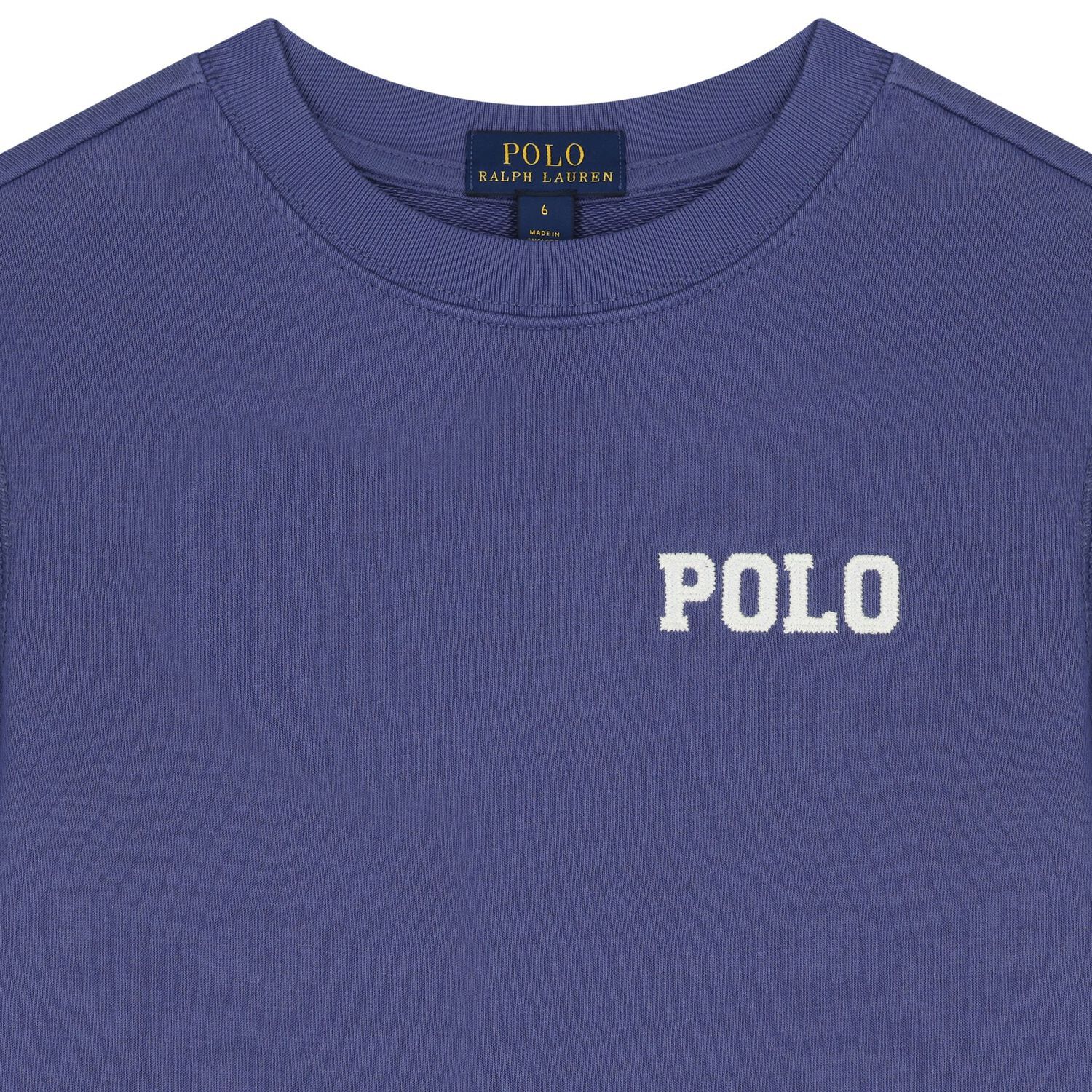 سويت شيرت اولاد بالشعار باللون الازرق , 1, hi-res