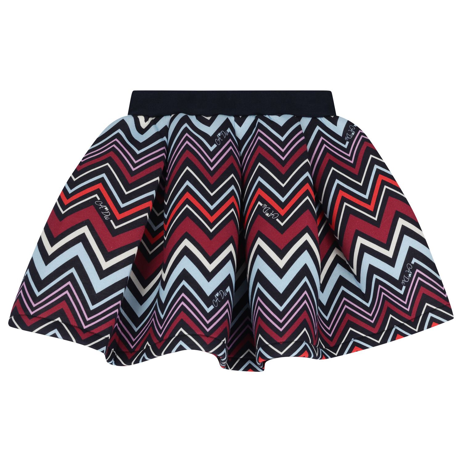 Girls Multi-Coloured Zig Zag Skirt Set, 2, hi-res