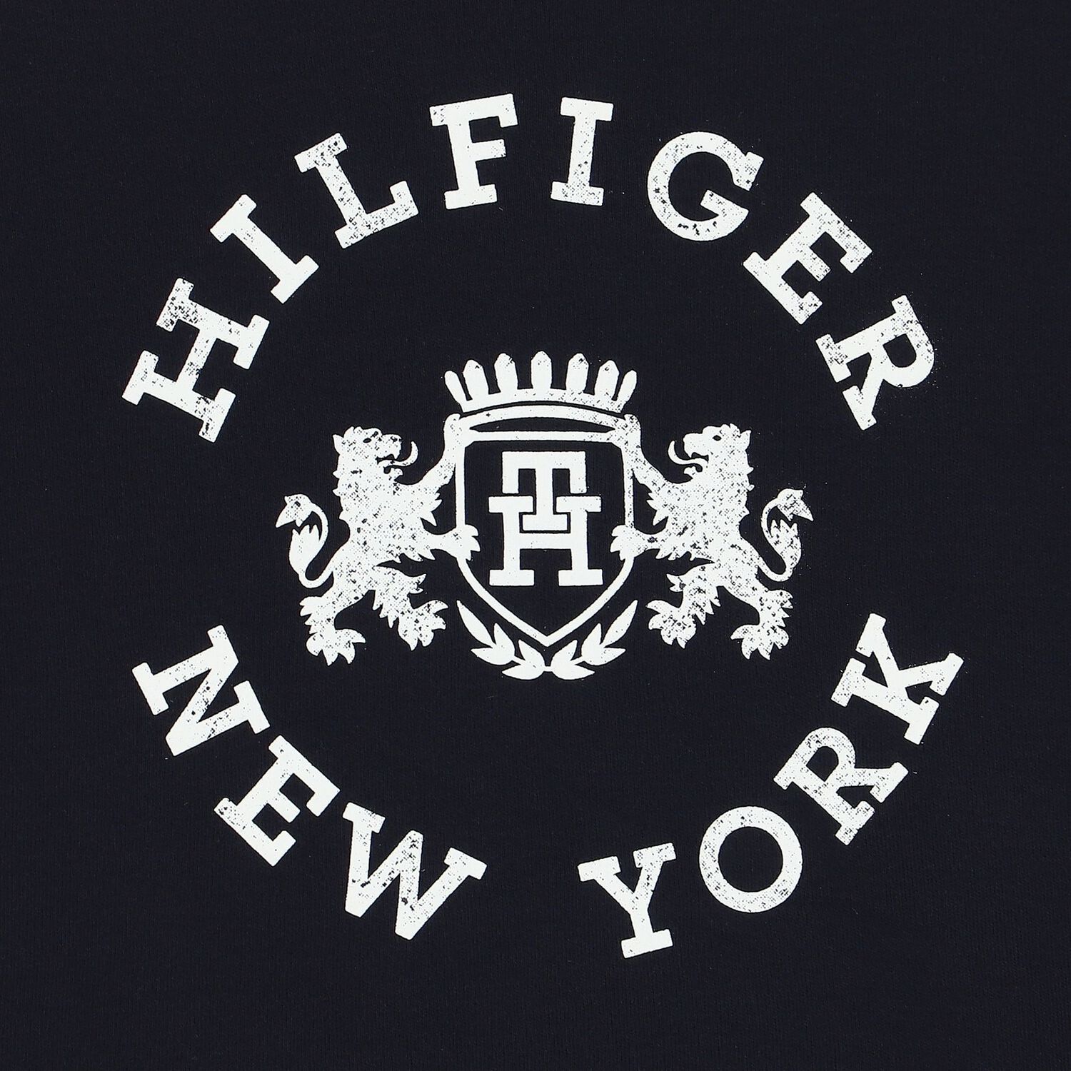 تيشيرت بنات بالشعار باللون الكحلى, 1, hi-res