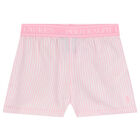 بيجاما بنات بالشعار باللون الوردى والأبيض, 1, hi-res