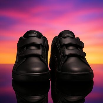 Boys Black Smash V2 Trainers