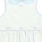 فستان مطرز باللون الابيض والازرق , 1, hi-res