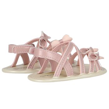 Baby Girls Pink Bow Sandals