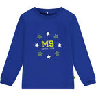 Boys Blue Logo Long Sleeve Top, 2, hi-res